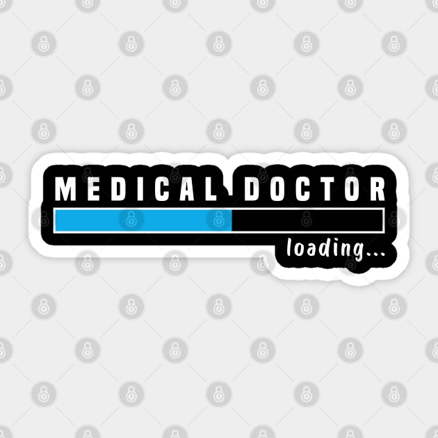 Medical Doctor Loading Funny Med School Major Physician Gift Sticker by Hiyokay